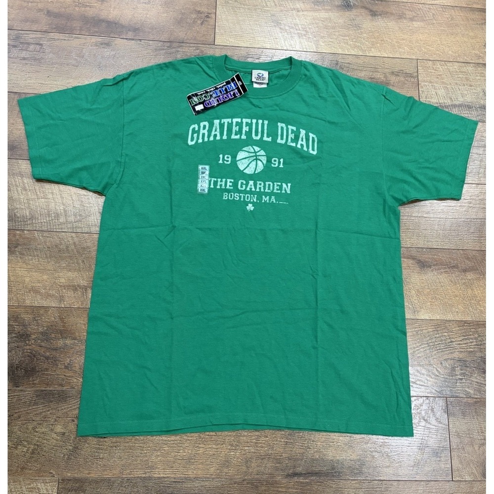 NWT Vintage Grateful Dead The Garden Boston, MA. Liquid Blue T-Shirt Green XXL